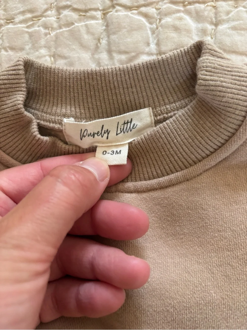Purely Little Baby Neutral Tan Sweatshirt & Jogger Set